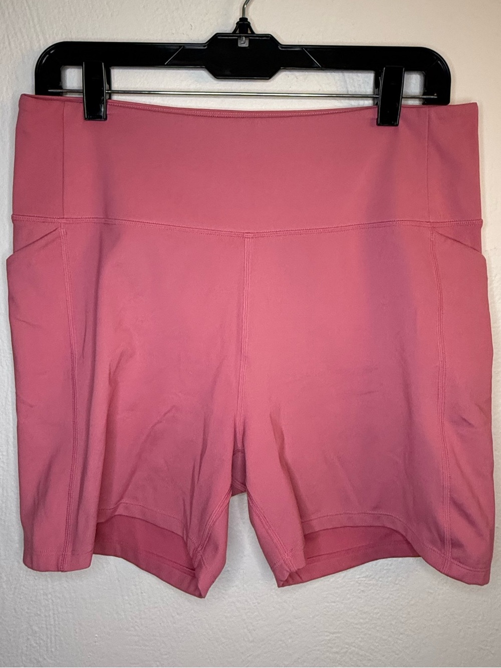 girlfriend collective Pink High-Rise Compressive Pocket Run Short
